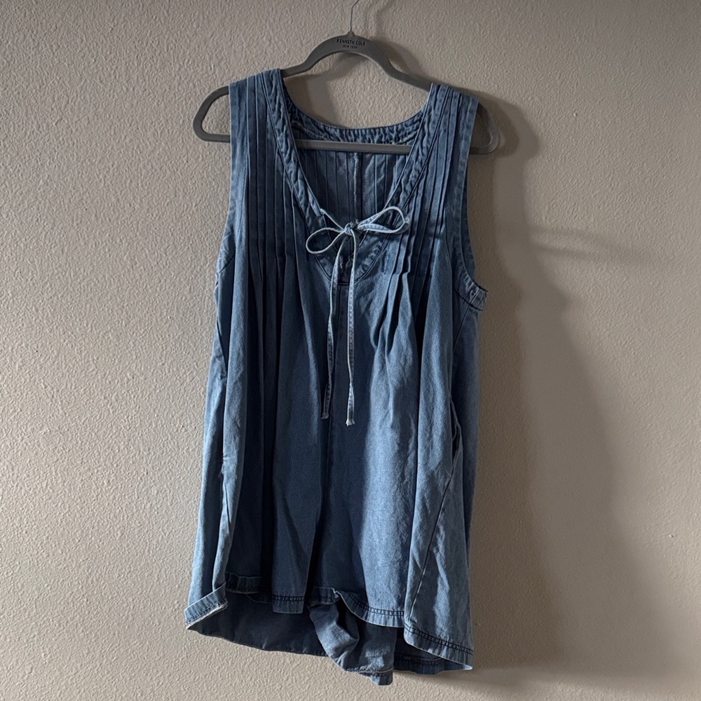Sleeveless Denim Romper